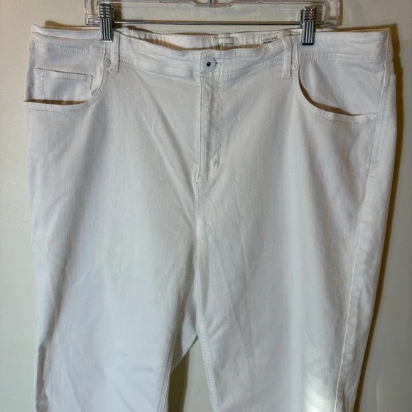 J. Jill White High Rise Straight Leg Crop Jeans Size 20R - Picture 2 of 8
